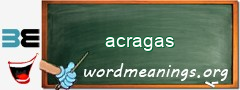 WordMeaning blackboard for acragas